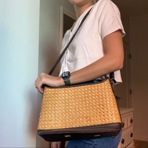 Liz Claiborne Tan and Brown Crossbody Bag